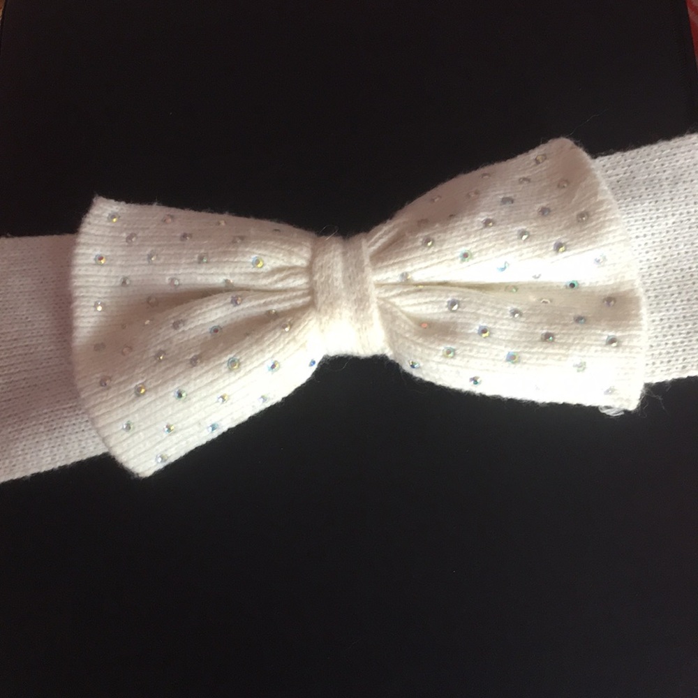 Sparking white bow headband 3/$10 5/$5